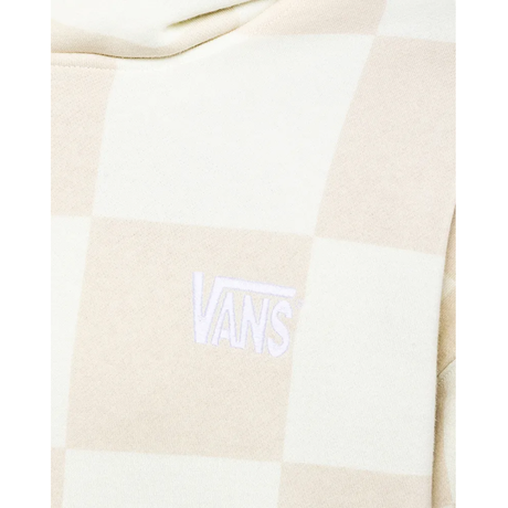Vans Vans Men's Tonal Check Stretch Logo Pullover - Marshmallow Marshmallow L Mens Pullover Hoodies