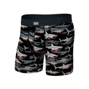 Saxx Saxx Men's Daytripper Comfort Stretch Boxer Brief Fly - Big Byte-Black Big Byte-Black M Mens Boxer Brief Underwear