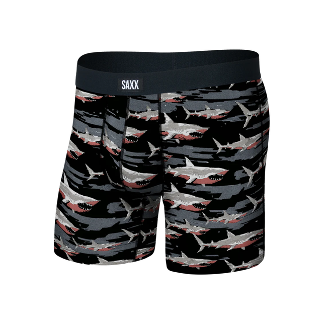 Saxx Saxx Men's Daytripper Comfort Stretch Boxer Brief Fly - Big Byte-Black Big Byte-Black M Mens Boxer Brief Underwear