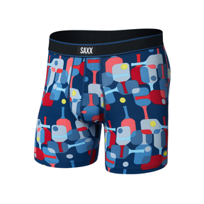 Saxx Saxx Men's Daytripper Comfort Stretch Boxer Brief Fly - Pickle Paddle-Navy Dawn Pickle Paddle-Navy Dawn M Mens Boxer Brief Underwear
