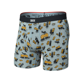 Saxx Saxx Men's Vibe Xtra Soft Comfort Boxer Brief Fly - Ants In Your Pants-Silver Pine Ants In Your Pants-Silver Pine M Mens Boxer Brief Underwear