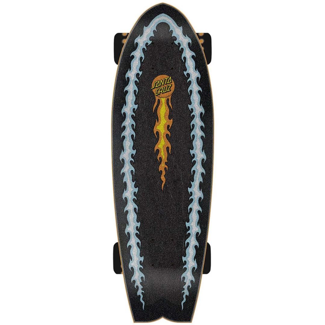 Santa Cruz Santa Cruz Shark Flaming Dice Dot Cruiser 8.81" Multi 8.81 Skateboard Completes 7.5 inch plus