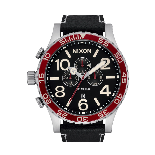 Nixon Nixon 51 30 Chrono Leather Watch Mens Analog Metal Band