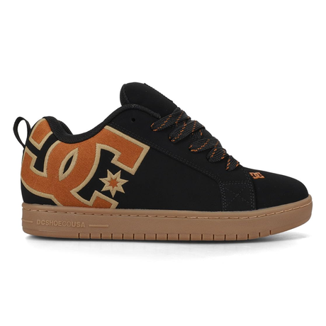 DC DC Men's Court Graffik Shoes - Black/Wheat Black/Wheat 10 Mens Skate Shoes 6 to 18