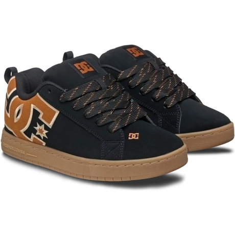 DC DC Men's Court Graffik Shoes - Black/Wheat Black/Wheat 10 Mens Skate Shoes 6 to 18
