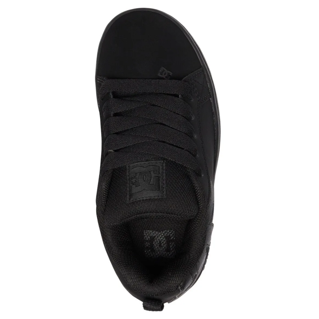 DC DC Youth Court Graffik Shoes - Black/Black Black/Black 11.5 Youth Boys Skate Shoes 5T to 13T and 1 to 7 US Size
