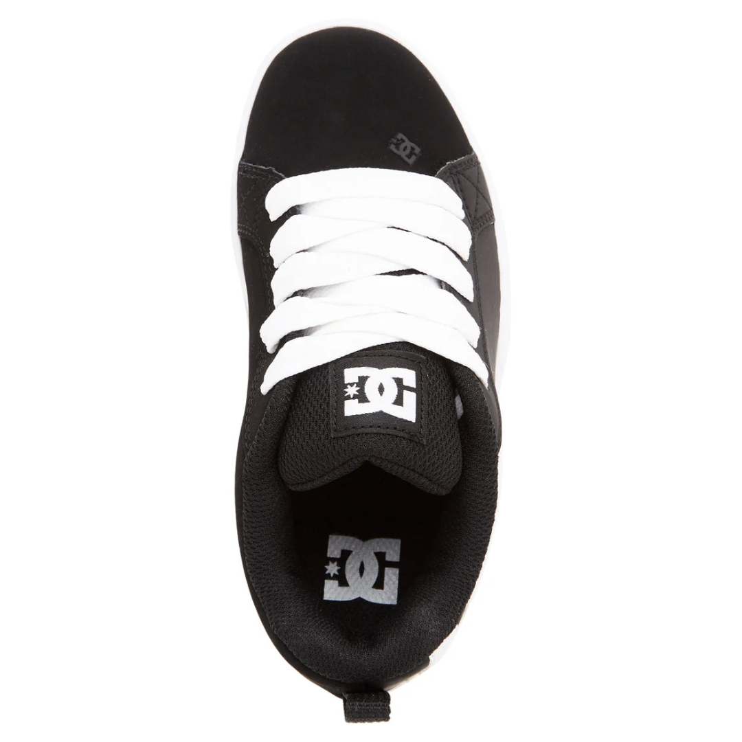 DC DC Youth Court Graffik Shoes - Black/White Black/White 10.5 Youth Boys Skate Shoes 5T to 13T and 1 to 7 US Size