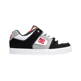 DC DC Youth Pure  Shoes - White/Black/Red White/Black/Red 11 Youth Boys Skate Shoes 5T to 13T and 1 to 7 US Size