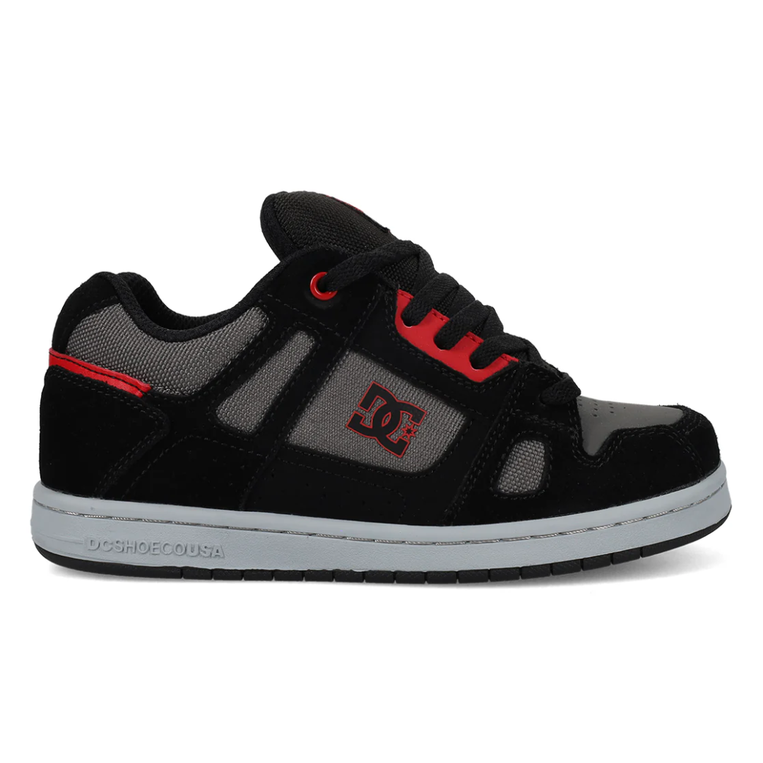 DC DC Youth Stag Shoes - Black/Grey/Red Black/Grey/Red 11 Youth Boys Skate Shoes 5T to 13T and 1 to 7 US Size