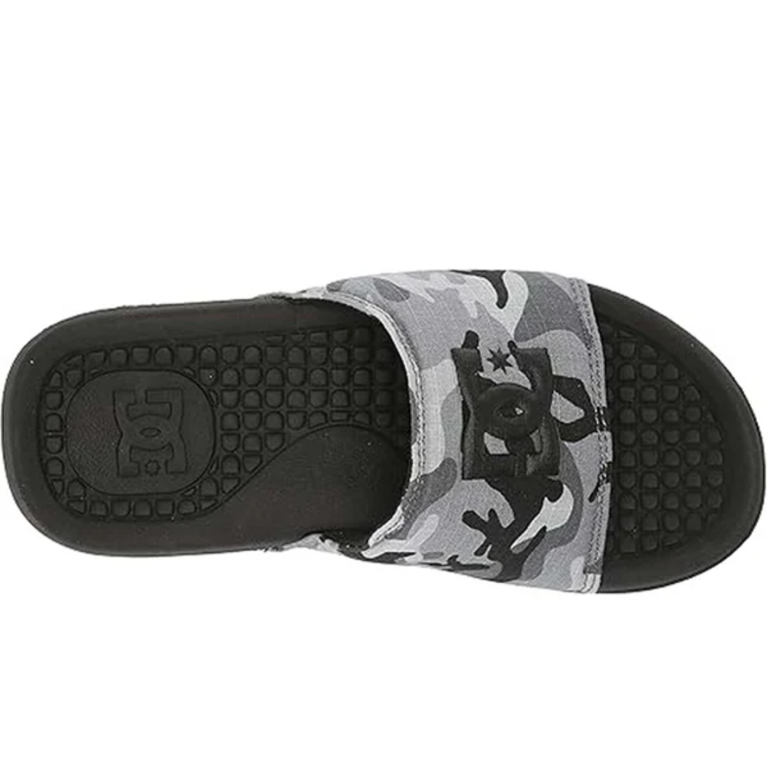 DC DC Youth Bolsa Sandals - Grey Camo Grey Camo 11 Youth Boys Slip on Sandals 5T to 13T and 1 to 7 US Size