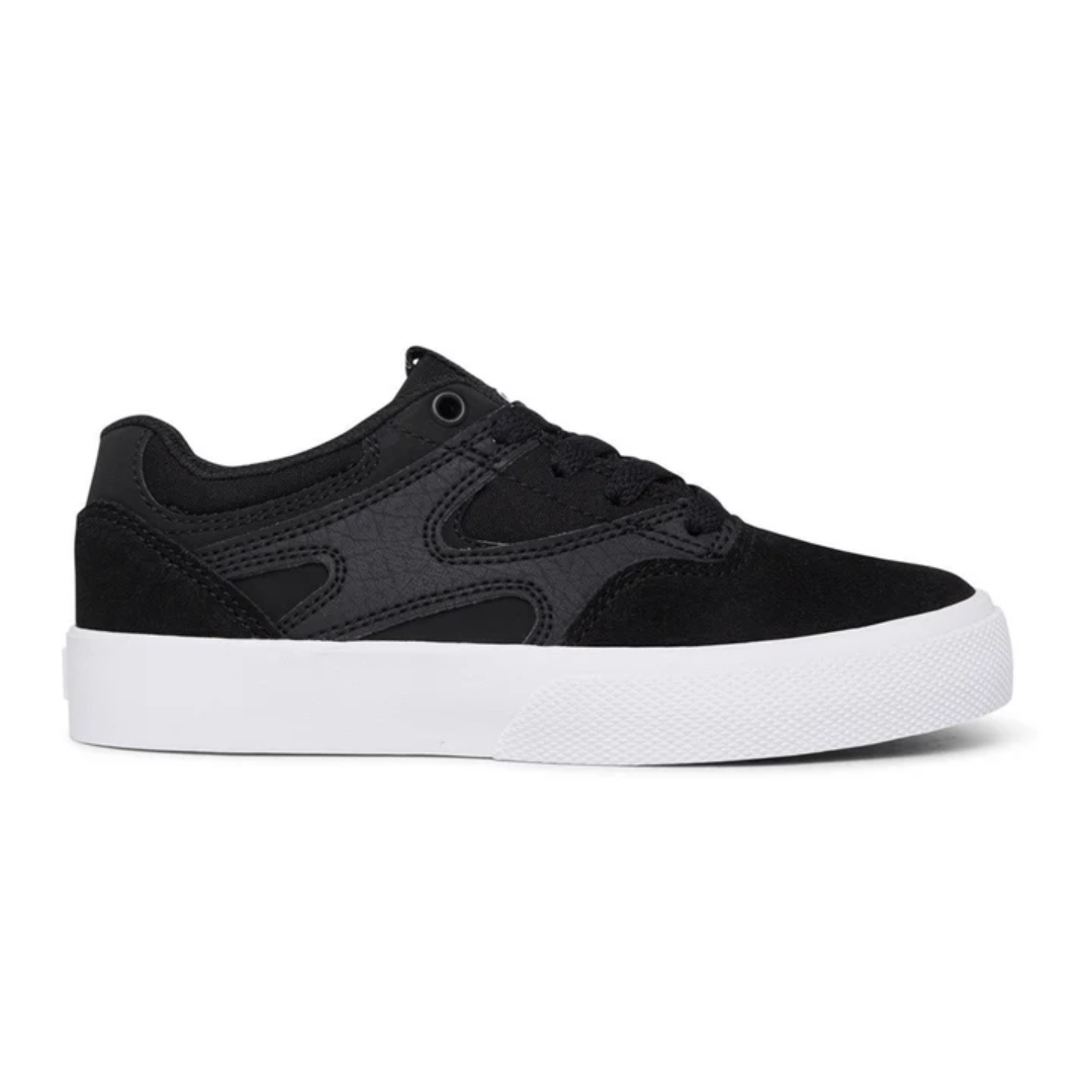 DC DC Youth Kalis Vulc (BB2) Shoes - Black/Black/White Black/Black/White 13 Youth Boys Skate Shoes 5T to 13T and 1 to 7 US Size