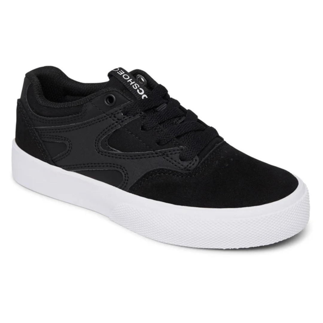 DC DC Youth Kalis Vulc (BB2) Shoes - Black/Black/White Black/Black/White 13 Youth Boys Skate Shoes 5T to 13T and 1 to 7 US Size