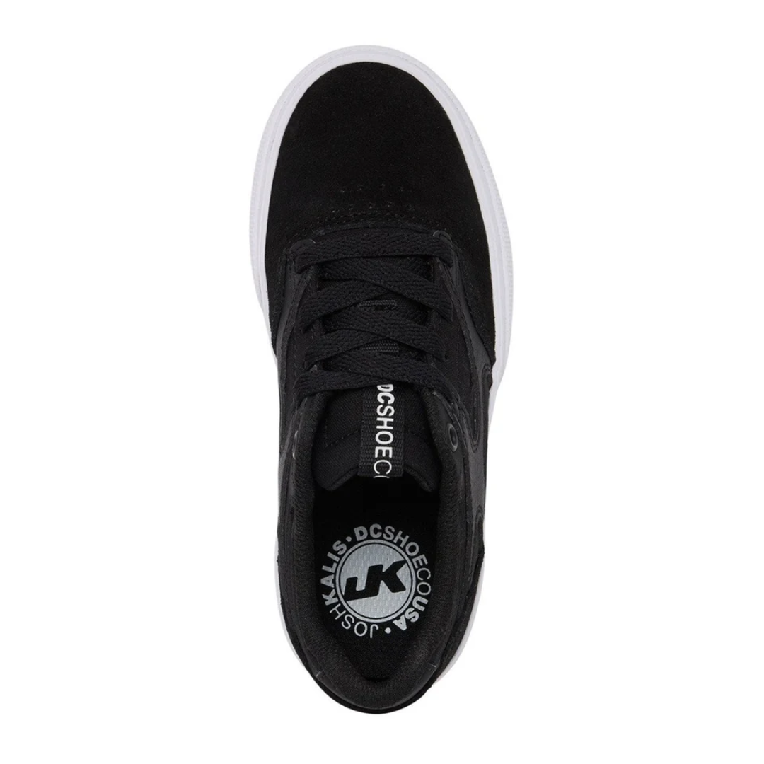 DC DC Youth Kalis Vulc (BB2) Shoes - Black/Black/White Black/Black/White 13 Youth Boys Skate Shoes 5T to 13T and 1 to 7 US Size