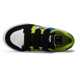 DC DC Youth Pure V Shoes - Black/Blue/Green Black/Blue/Green 3 Youth Boys Skate Shoes 5T to 13T and 1 to 7 US Size