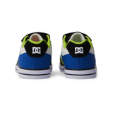 DC DC Youth Pure V Shoes - Black/Blue/Green Black/Blue/Green 3 Youth Boys Skate Shoes 5T to 13T and 1 to 7 US Size