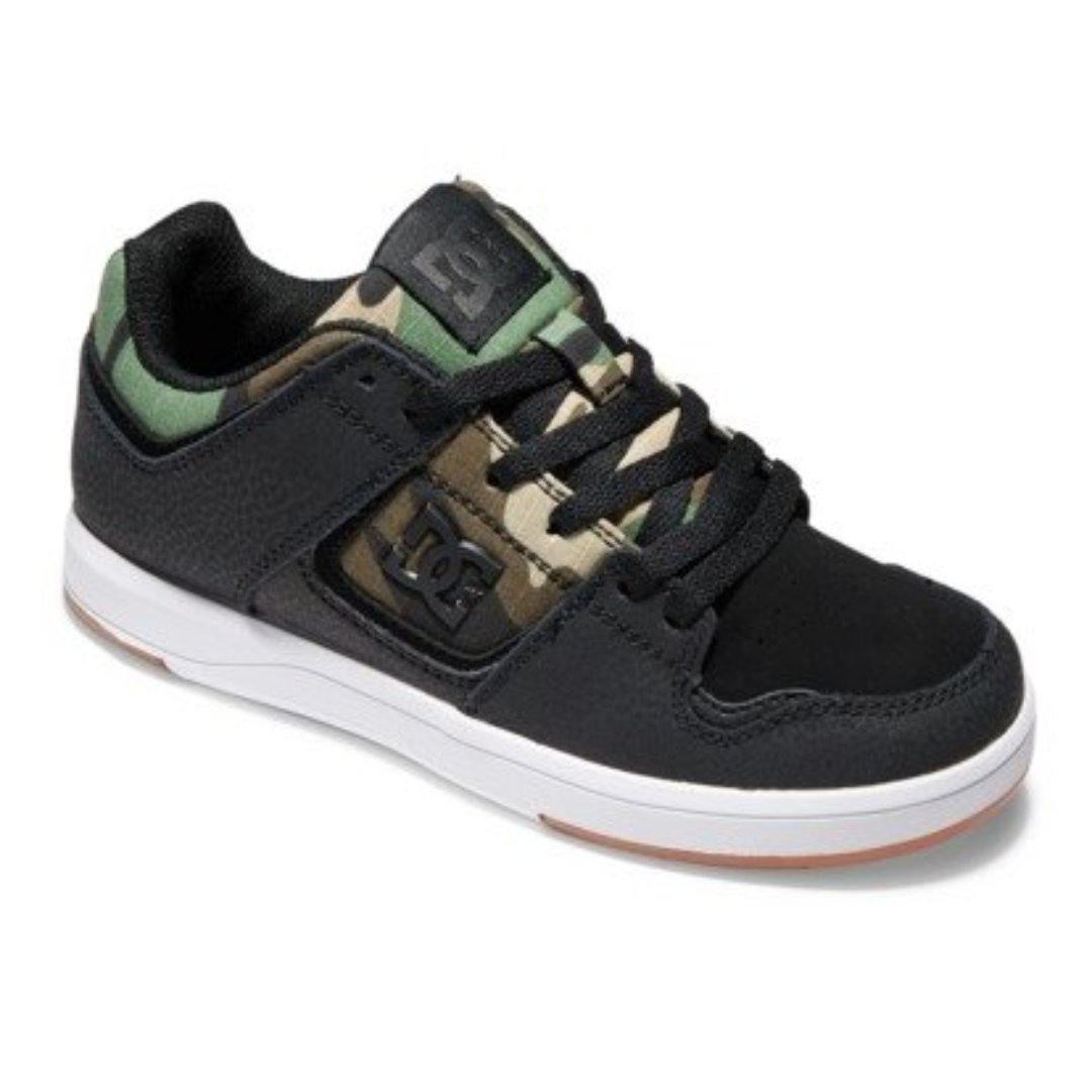 DC DC Youth Cure Shoes - Black/Camo Black/Camo 4 Youth Boys Skate Shoes 5T to 13T and 1 to 7 US Size