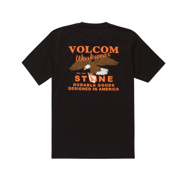 Volcom Volcom Men's Stone Talon Workwear SS Tee - Black Black M Mens T-Shirts