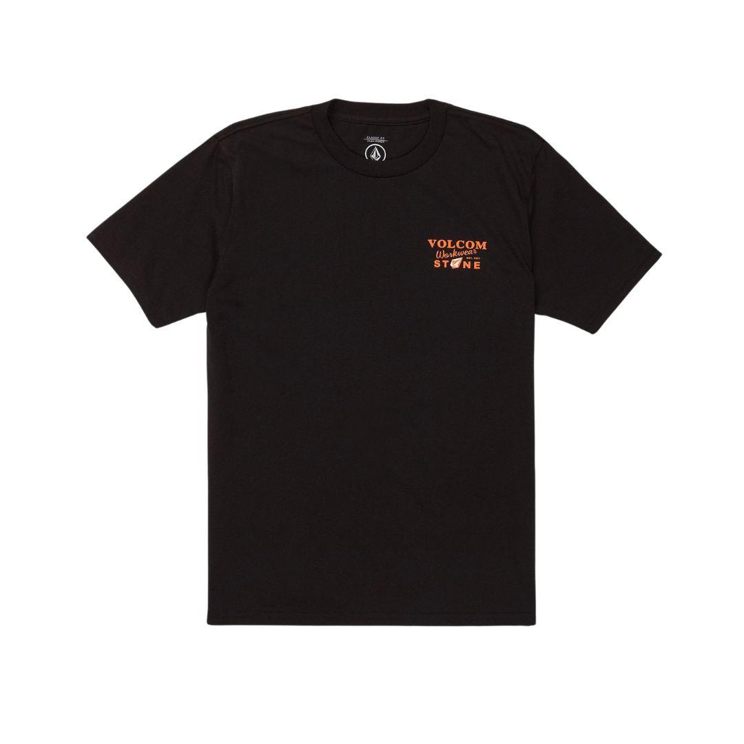Volcom Volcom Men's Stone Talon Workwear SS Tee - Black Black M Mens T-Shirts