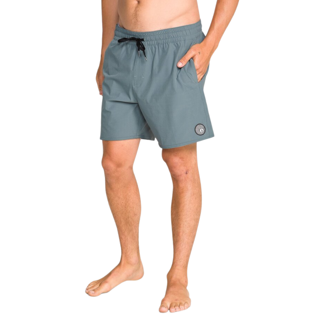 Volcom Volcom Men's Lido Solid Trunk 16 - Tradewinds Tradewinds S Mens Elastic Swim Trunks