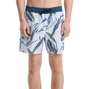 Volcom Volcom Men's Lido Print Trunk 16 - Light Blue Acid Light Blue Acid S Mens Elastic Swim Trunks