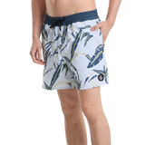 Volcom Volcom Men's Lido Print Trunk 16 - Light Blue Acid Light Blue Acid S Mens Elastic Swim Trunks