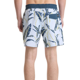 Volcom Volcom Men's Lido Print Trunk 16 - Light Blue Acid Light Blue Acid S Mens Elastic Swim Trunks