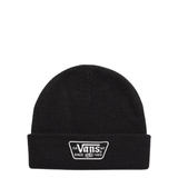 Vans Vans Men's KNU Patch Beanie - Black Black One Size Mens Hats Flat Brim