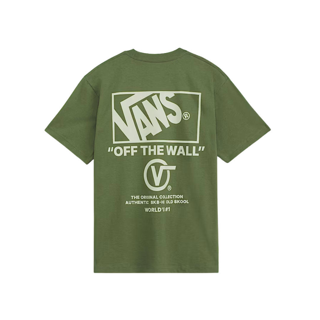Vans Vans Men's Stacked HI SS Tee - Green Balsam Green Balsam M Mens T-Shirts