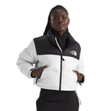 The North Face The North Face Women's Nuptse Short Jacket - White Dune/TNF Black White Dune/TNF Black S Womens Insulated Jackets