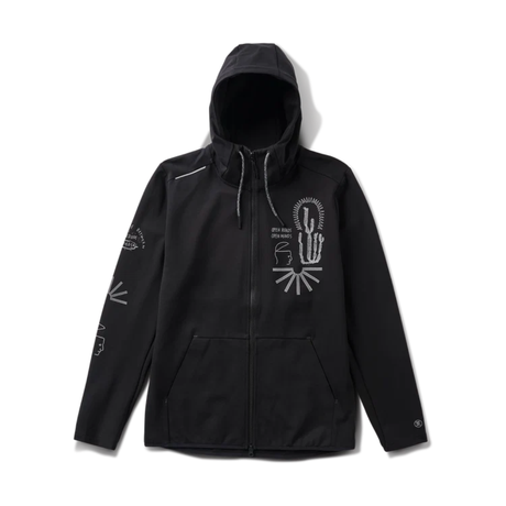 Roark Roark Men's El Morro Zip Fleece 2.0 - Black Black M Mens Pullover Hoodies