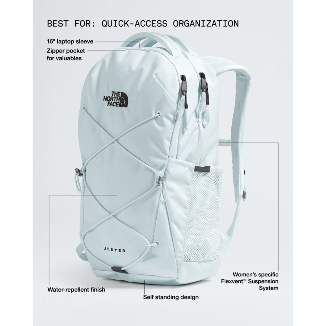 The North Face The North Face Women's Jester - Ice Blue/TNF Black Ice Blue/TNF Black OS Bags Snow and hike Backback