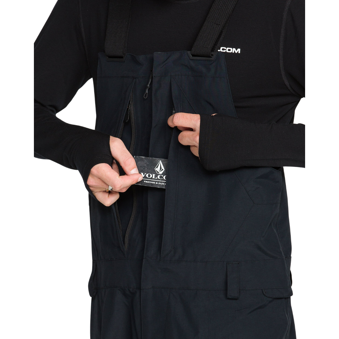 Volcom Volcom Men's Rain Gore Bib Overall - Black Black M Mens Gore-Tex Snowboard Pants