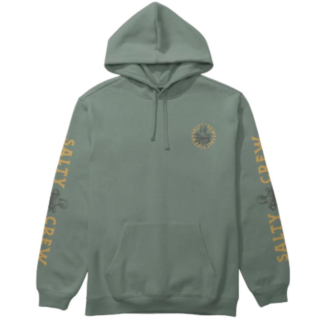 Salty Crew Salty Crew Men's Tentacles Hooded Fleece Laurel Wreath M Mens Pullover Hoodies