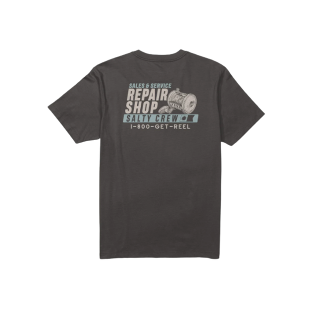 Salty Crew Salty Crew Men's Reel Repair SS Tee Dark Grey M Mens T-Shirts
