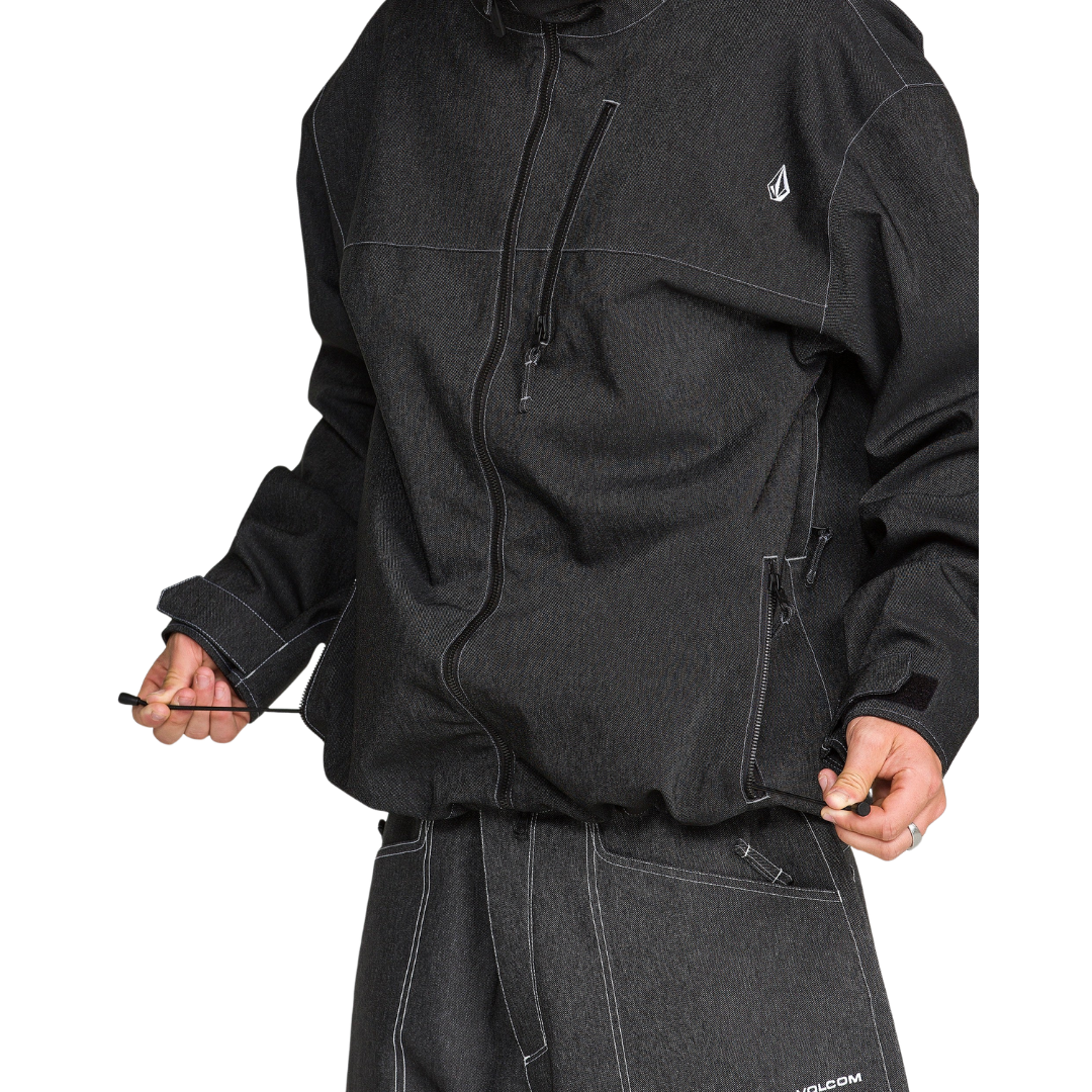 Volcom Volcom Men's Top Stitch Jacket - Black Denim Black Denim M Mens Insulated Snowboard Jacket