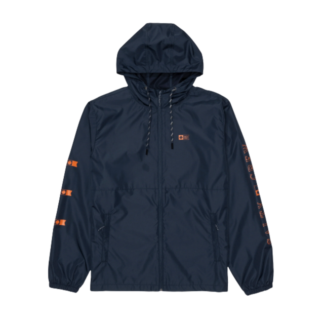 Salty Crew Salty Crew Men's Surface Windbreaker Jacket Navy/Orange M Mens Windbreakers