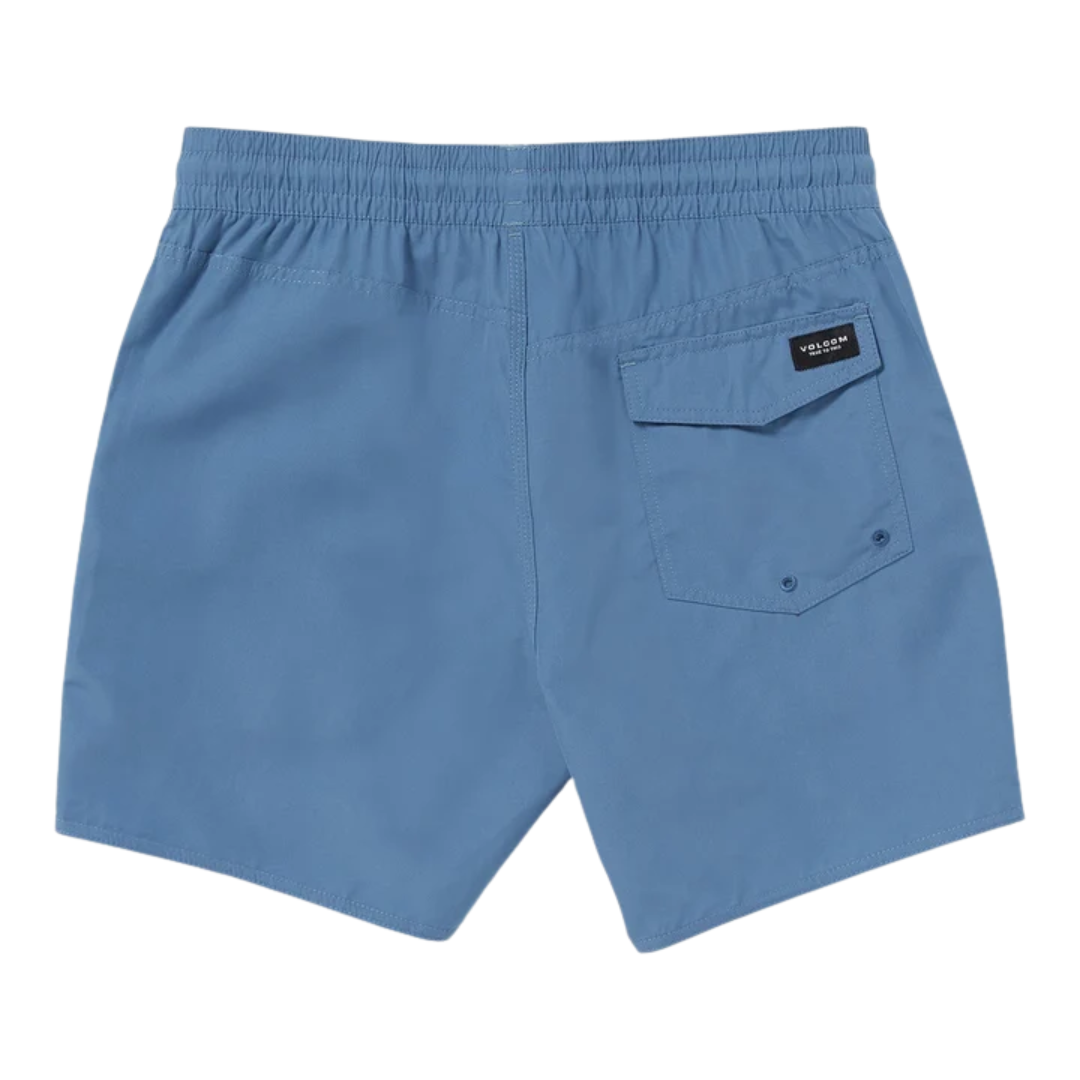 Volcom Volcom Men's Lido Solid Trunk 16 - Blueberry Blueberry S Mens Elastic Swim Trunks