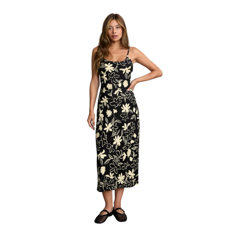 RVCA RVCA Women's Aelia Midi Dress - RVCA Black RVCA Black XS Womens Short Dresses