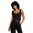 RVCA RVCA Women's Bonnie Button Thru Tank - RVCA Black RVCA Black S Womens Tank Tops