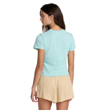RVCA RVCA Women's Keep Growing 411 Tee - Aqua Haze Aqua Haze S Womens T-Shirts