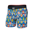 Saxx Saxx Men's Vibe XTRA Boxer Brief Fly - DAY DINKING-BOLD BLUE Day Drinking-Bold Blue M Mens Boxer Brief Underwear