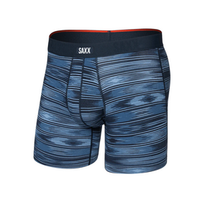 Saxx Saxx Men's Vibe XTRA Boxer Brief Fly - IKAT STRIPE-DARK DENIM IKAT STRIPE-DARK DENIM S Mens Boxer Brief Underwear