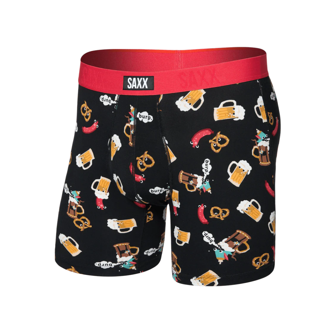 Saxx Men's Vibe XTRA Boxer Brief Fly - OKTOBER BRATS-BLACK
