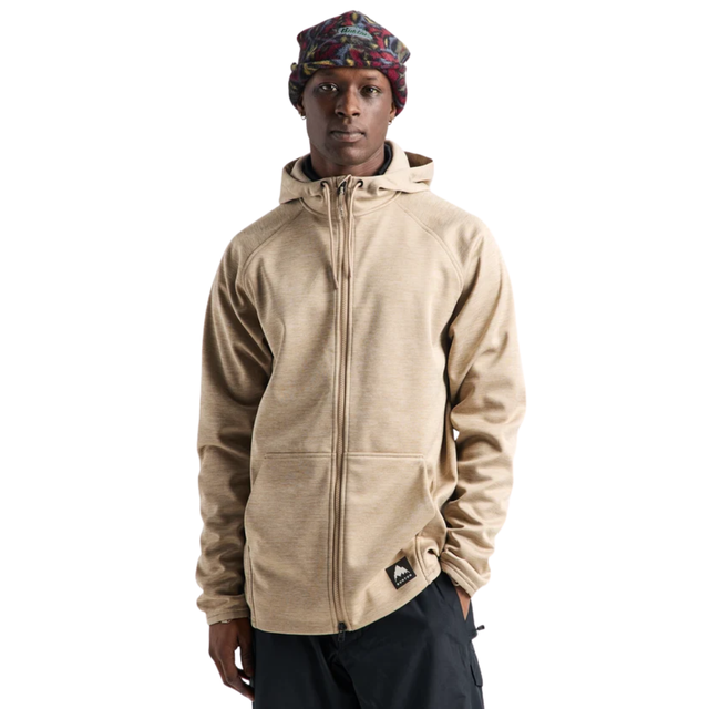 Burton Burton Men's Crown Weatherproof Full-Zip Fleece - Summit Taupe Heather Summit Taupe Heather M Mens Pullover Hoodies