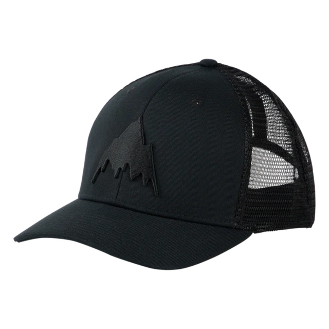 Burton Burton Men's Harwood Snapback Hat - True Black True Black 1SZ FITALL Mens Hats Curved Brim