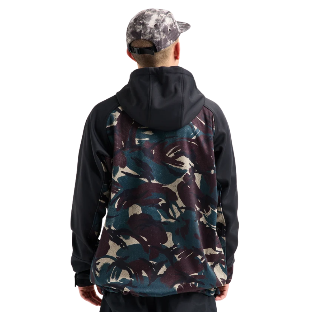 Burton Burton Men's Crown Weatherproof Riding Pullover Hoodie - SEERSK/TRUBLK SEERSK/TRUBLK M Mens Pullover Hoodies