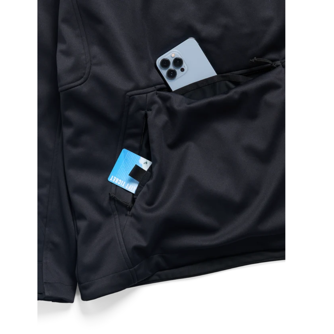 Burton Burton Men's Crown Weatherproof Riding Pullover Hoodie - True Black True Black M Mens Pullover Hoodies