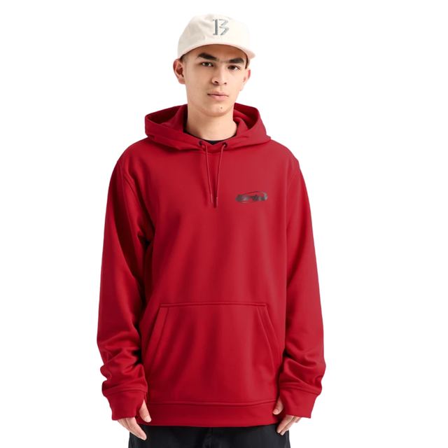 Burton Burton Men's Oak Pullover Hoodie - Geranium Red Geranium Red M Mens Pullover Hoodies