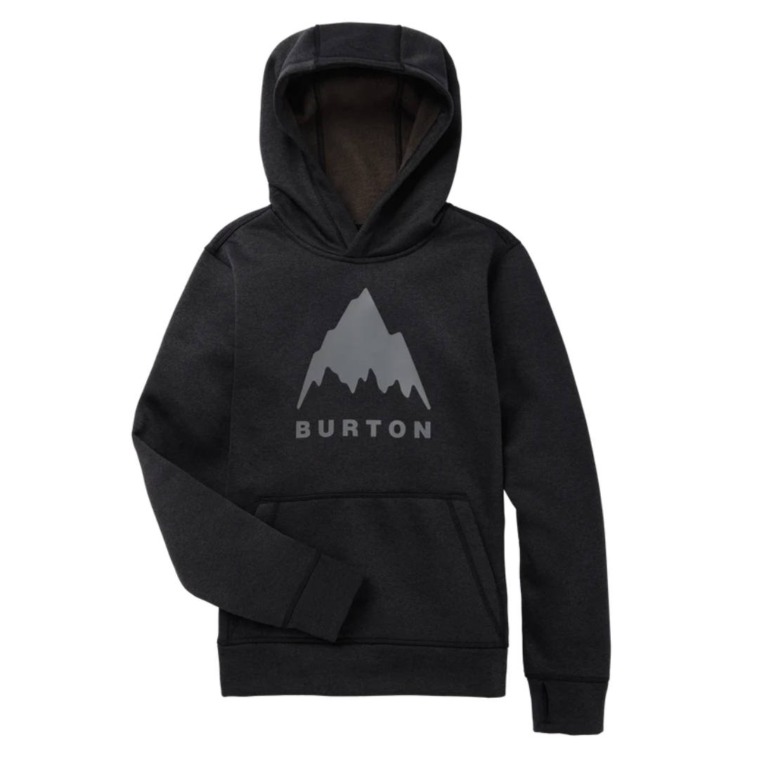 Burton Burton Kids' Oak Pullover Hoodie - True Black Heather True Black Heather XS Youth Boys (8-12) Hoodies