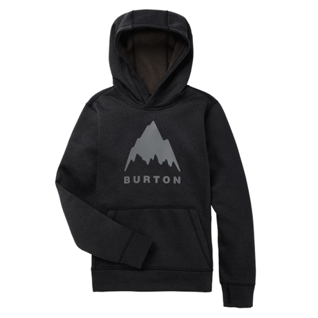Burton Burton Kids' Oak Pullover Hoodie - True Black Heather True Black Heather XS Youth Boys (8-12) Hoodies